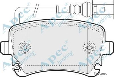 APEC BRAKING pad1352 -  Комплект тормозных колодок, дисковый тормоз